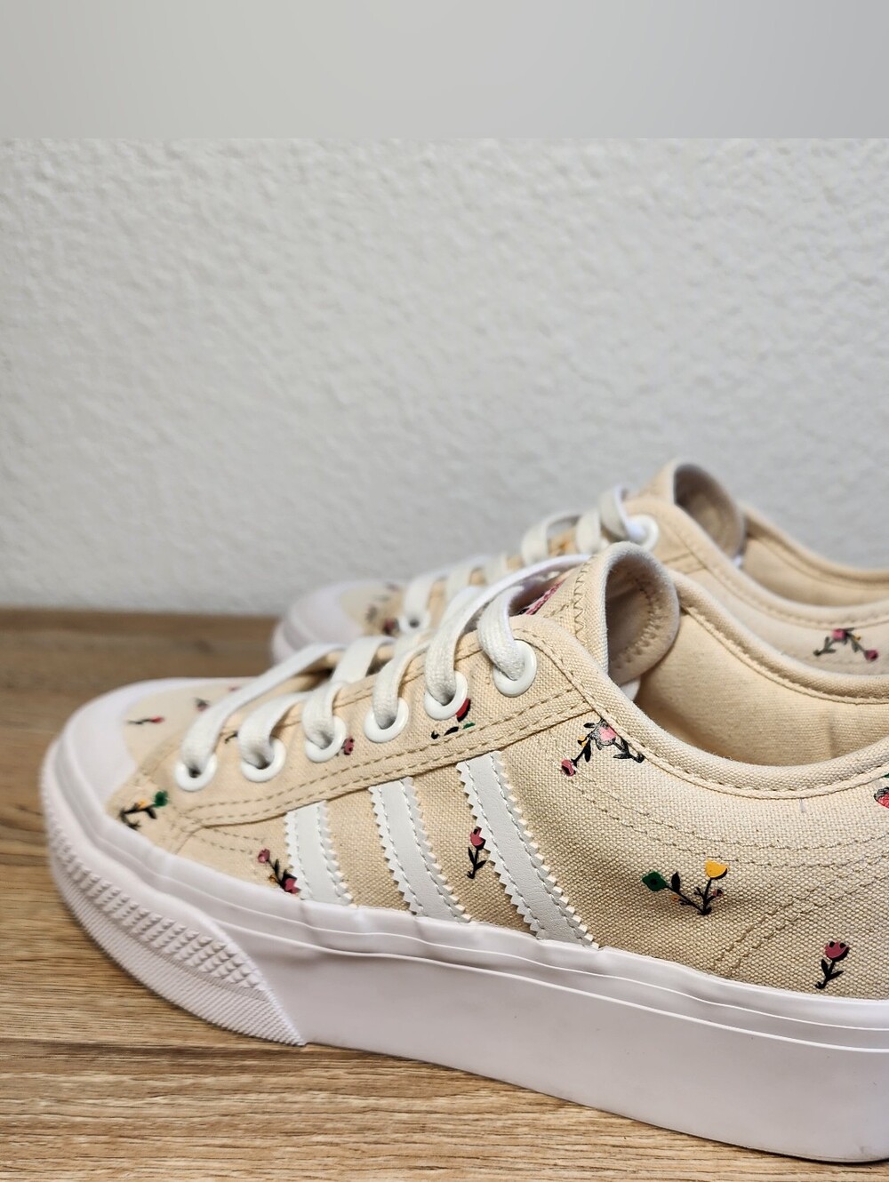 ADIDAS Originals Nizza Floral Platform Lace Up Sneaker Shoe Women's 7 - Picture 15 of 15